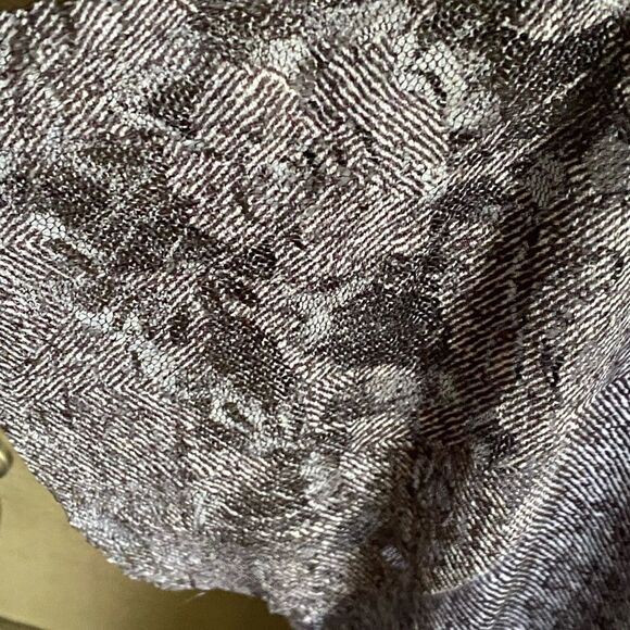 Sacred Threads NWT Gray Design Tunic with Sheer Lace Sleeve. Size S/M - Picture 7 of 9